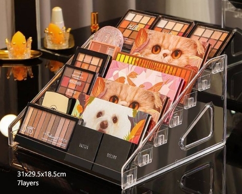 comprar Múltiplas camadas PS acrílico transparente caixa de maquiagem de exibição caixa cosmética organizador caixa de armazenamento online manufacture