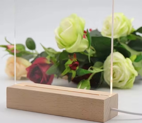 comprar Transparente LED Acrílico Stand com caneta Desktop lembrete painel de mensagens de luz online manufacture