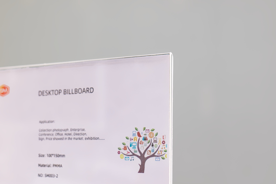 comprar Plexiglás transparente de forma de T Portador de cartazes acrílicos Escritório Billboard Escritório de reuniões Hotel online manufacture