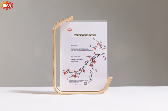 comprar Display de mesa decorativo quadro fotográfico acrílico com base de madeira 6 polegadas 7 polegadas 8 polegadas online manufacture