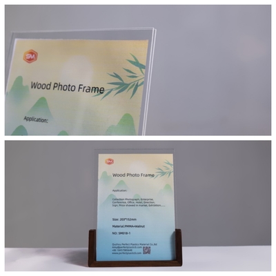 comprar Quadro de mesa grosso 4x6 Foto Quadro de foto acrílico em forma de U com base de madeira online manufacture
