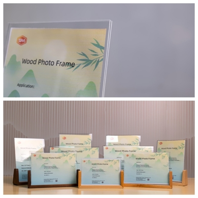 comprar Quadro acrílico transparente com base de madeira e personalizado online manufacture
