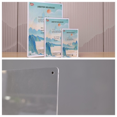 comprar A4 A5 A6 Porta-sinal acrílico de forma T, de formato magnético fundido, para tela de dois lados online manufacture