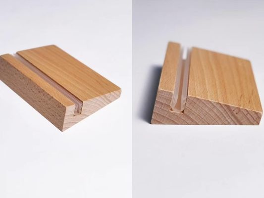 comprar Portadores de cartazes, portadores de documentos e portadores de sinalização acrílicos com base de madeira de bevel online manufacture