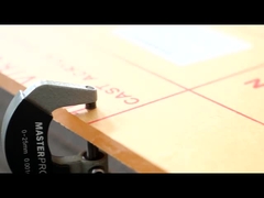 Teste de espessura da folha acrílica