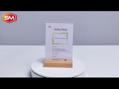 Portador de sinalização acrílica em forma de T com duas ranhuras