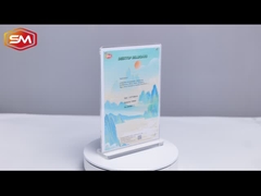 Formulário T Corner Round Magnético Acrílico Sign Holder