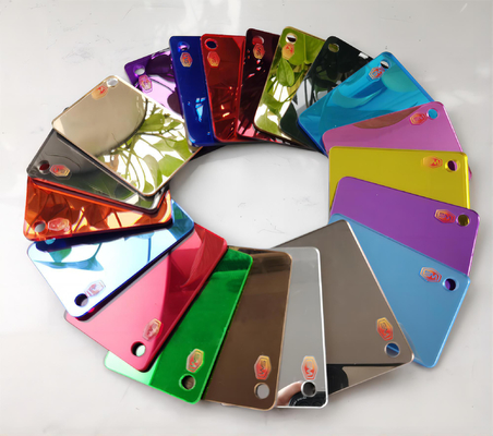 0.6mm-6mm Espelho personalizável Folha acrílica de um lado Decorativo Grande tamanho