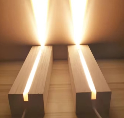 Rectângulo 20*20cm Quadro de Memórias Madeira Sólida Iluminação Acrílica