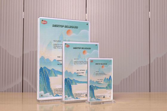 Menu Stand Clear Transparente Magnético T Estilo Acrílico Porta-sinal Publicidade de Desktop