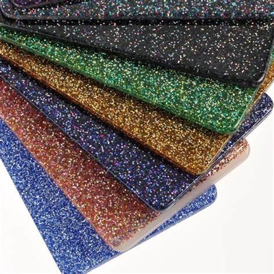 Parede colorida brilhante 3mm 4mm 5mm Plexiglass Brilhante folha acrílica com brilho de mármore