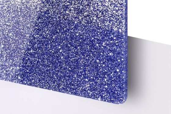 Folha de plástico transparente brilhante colorido 8x4ft PMMA Glitter acrílico para decoração DIY