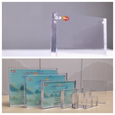 Quadro fotográfico magnético acrílico transparente de dois lados