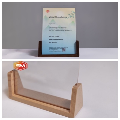 Quadro de fotografia acrílico com base de madeira para presente 6x8