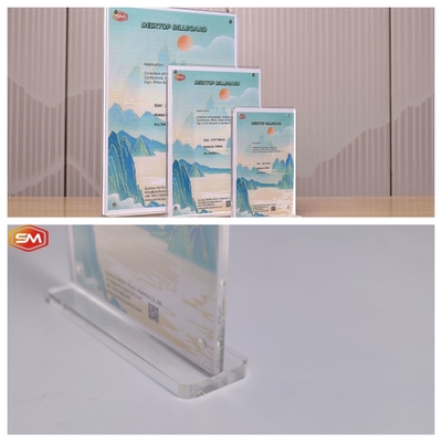 Porta-sinal acrílico redondo de forma T de 2,5 mm com suporte magnético