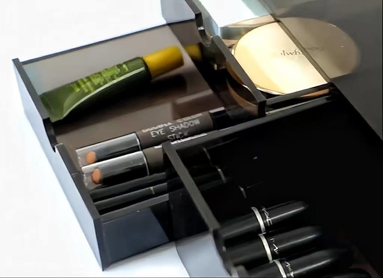 Tamanho e cores personalizados Armazenamento de cosméticos acrílicos claros para lábios