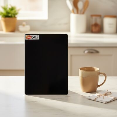 Folha de acrílico fundido preto com corte inodoro, superfície lisa e resistência química para projetos personalizados