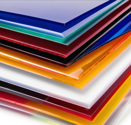 Folha de acrílico transparente colorida de 20 mm para exibição de cosméticos e armazenamento de joias