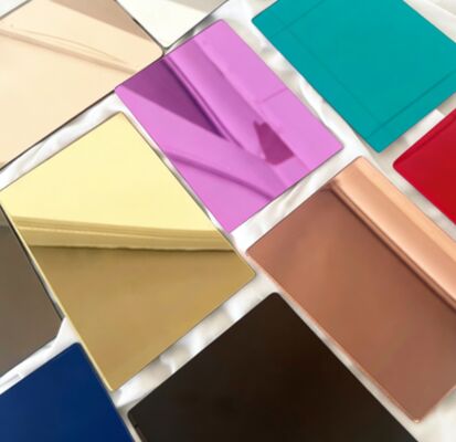 Folha de acrílico de espelho de 2 mm-6 mm auto-aderente flexível para decoração de parede