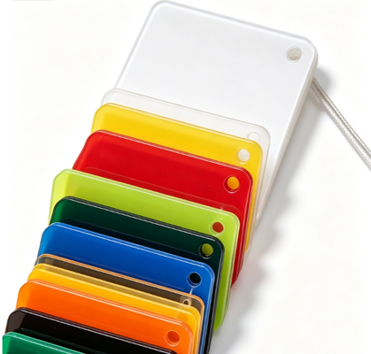 Folha de acrílico colorida resistente aos raios UV com cores personalizadas para projetos ao ar livre