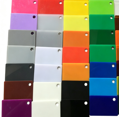 Folha de acrílico colorida resistente a produtos químicos e resistente a UV para defletor de segurança de laboratório