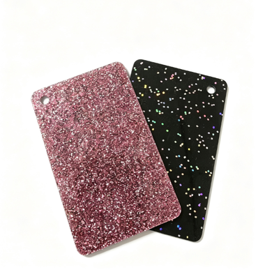 Folha de Acrílico Glitter de Tamanho Personalizado Resistente a Arranhões e Alta Transmissão de Luz Placa PMMA