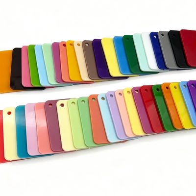 Cores personalizadas Folha de acrílico PMMA resistente aos raios UV com alta transmissão de luz para monitores de exposição