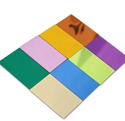 Chapa Acrílica Espelhada Colorida Personalizada 0,6mm-6mm Painel Acrílico Espelhado PMMA para Sinalização e Exibição
