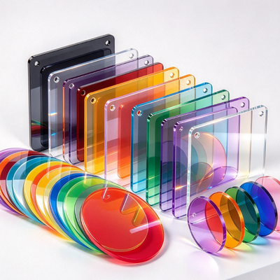 Soft Tinted Transparent UV Resistant High Rigidity Colored Clear Acrylic Sheet and Tinted Transparent Acrylic Panel for Menu Boards